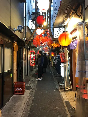 Memory Lane or Yakitori Alley in Shinjuku Tokyo Japan