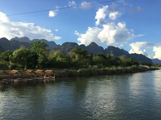 Nam Song River in Vang Vieng, Laos