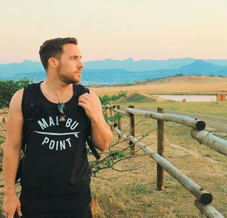 Steven from the Anxious Adventurer in a candid photo while hiking in Scotland