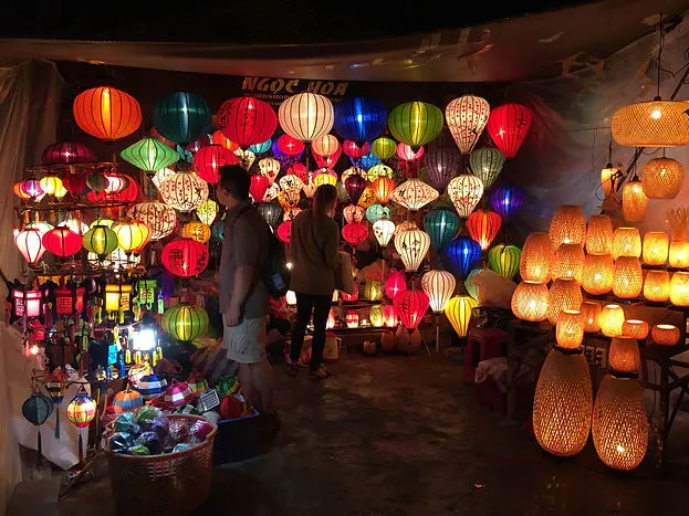 Colorful Lantern Market in Hoi An Vietnam