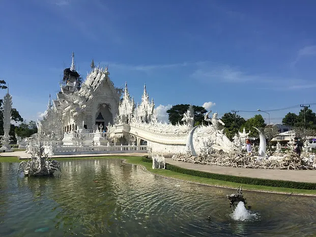Wat Rong Khun or White Temple in Chiang Rai Thailand