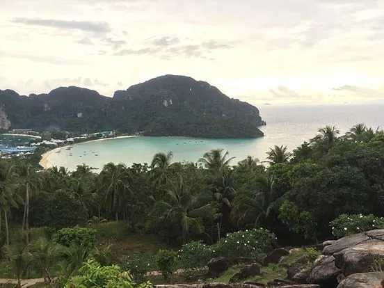 sunset from the Koh Phi Phi viewpoint in Thailand