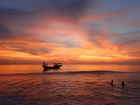 beautiful & colorful sunset in Koh Rong Cambodia