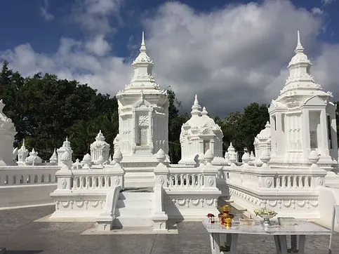 white temple in Chiang Mai, Thailand