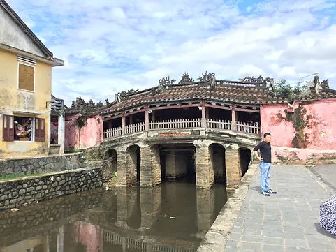 Japanese Covered Bridge in the Old Town of Hoi An Vietnam