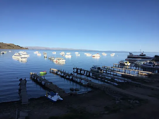 the docks in Puno, Peru overlooking Lake Titicaca