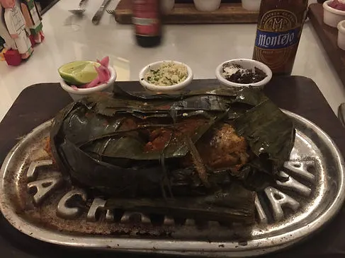 Traditional Oaxacan food at a restaurant in Merida, Mexico on the Yucatan Peninsula
