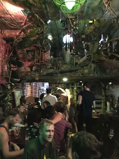 100 Roofs Cafe with tourists in Dalat Vietnam