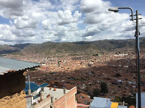 Rooftop viewpoint of Cusco Peru