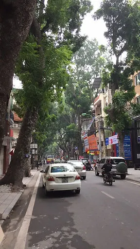 The tree-lined streets of Hanoi, Vietnam